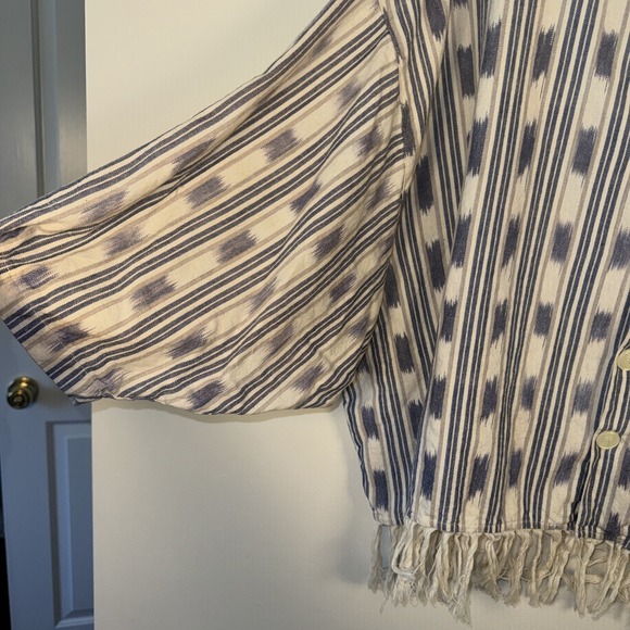 Carolina Colors II Vintage Top Women's 26W Cotton Button Up Southwestern Fringe - Picture 9 of 9